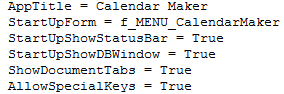 Properties store information about a database