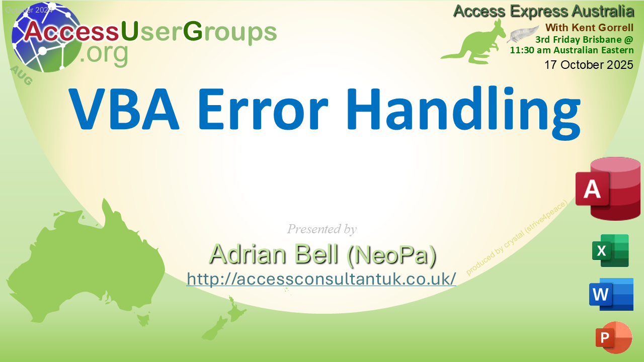 Error Handling for VBA