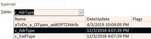 combining criteria with And for filtering table names