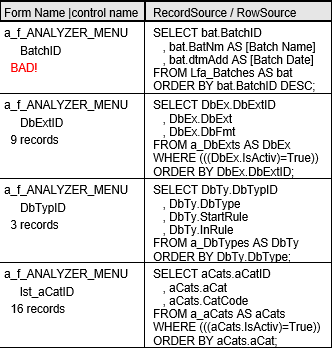 Form SQL Report in Word